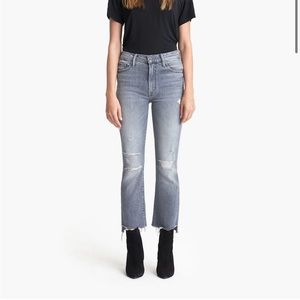 MOTHER DENIM INSIDER CROP STEP FRAY JEANS Ace of Spades Size 26 EUC Sold out!